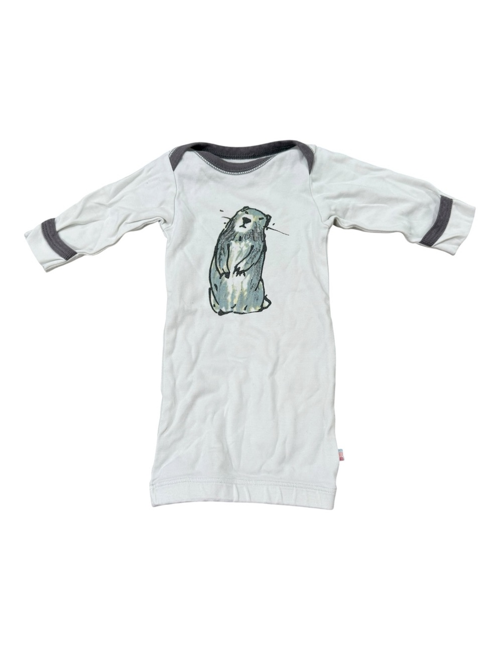 Janey Baby Jane Goodall Otter Organic Cotton Bamboo Sleeper Gown 0-3M